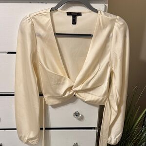 Forever 21 Elegant Cream Blouse